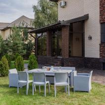  Обеденный комплект LANA DINING XL светло-серый, фото 1 