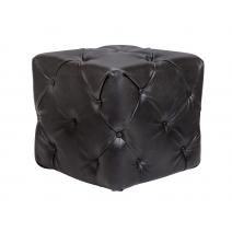  Пуф Amrit Black Leather, фото 1 