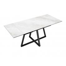  Стол DikLine SKF120 Керамика Cristal Onyx Bianco Polished/подстолье черное/опоры черные, фото 4 