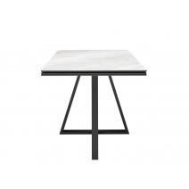 Стол DikLine SKF120 Керамика Cristal Onyx Bianco Polished/подстолье черное/опоры черные, фото 3 