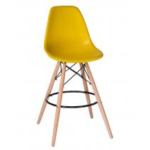  Стул барный LMZL-PP623G, ножки светлый бук, цвет сиденья жёлтый, фото 1 