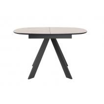  Стол DikLine BK100 Керамика Krater Perla (бежевый матовый)/подстолье черное/опоры черные, фото 4 