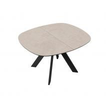  Стол DikLine BK100 Керамика Krater Perla (бежевый матовый)/подстолье черное/опоры черные, фото 3 