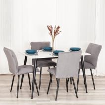  Стул обеденный Sweet LT, флок , серый/черный, 29, 41х55х88 см, фото 15 