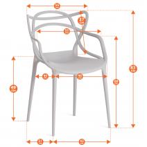  Стул Cat Chair (mod. 028) пластик, 53 x 59 x 82,5 см, темно-серый (Dark grey NX-GR-20) (Комплект из 2 шт.), фото 9 