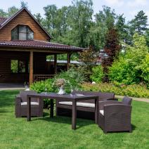  Обеденный комплект LANA LUX DINING S коричневый, фото 1 