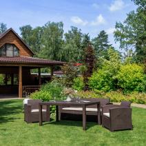 Обеденный комплект LANA LUX DINING S коричневый, фото 2 