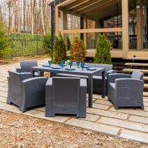  Обеденный комплект LANA LUX DINING L графитовый, фото 7 