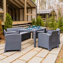  Обеденный комплект LANA LUX DINING L графитовый, фото 6 