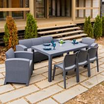  Обеденный комплект LANA LUX DINING XL графитовый, фото 1 