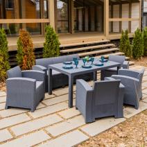  Обеденный комплект LANA LUX DINING L графитовый, фото 1 