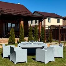  Обеденный комплект LANA LUX DINING L светло-серый, фото 6 
