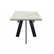  Стол DikLine SKM110 Керамика глянец Ostra Bianco (мрамор глянец белый)/подстолье черное, фото 5 