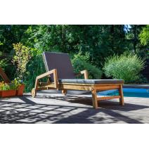 Шезлонг PAOLO на колесиках из акации(teaklook), фото 2 