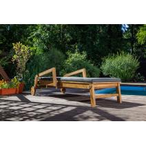  Шезлонг PAOLO на колесиках из акации(teaklook), фото 6 