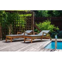  Комплект шезлонгов PAOLO на колесиках из акации(teaklook), фото 4 