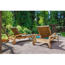  Комплект из 2-х шезлонгов PAOLO из акации и столика LUCIO, фото 3 