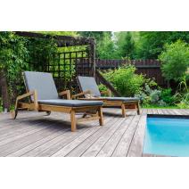  Комплект из 2-х шезлонгов PAOLO из акации и столика RAMON, фото 4 
