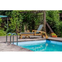  Комплект из шезлонга PAOLO и столика LUCIO из акации(teaklook), фото 4 