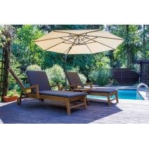  Комплект из 2-х шезлонгов PAOLO из акации и столика LUCIO, фото 9 