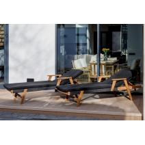  Шезлонг MICHELLE SUNLOUNGE с черной подушкой, фото 2 