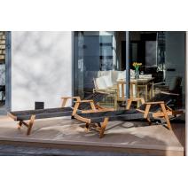  Шезлонг MICHELLE SUNLOUNGE с черной подушкой, фото 6 