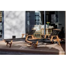  Шезлонг MICHELLE SUNLOUNGE с черной подушкой, фото 5 