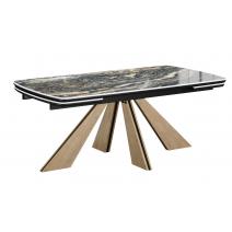  Стол DikLine DKP180 Керамика Amadeus/подстолье черное/опоры дуб галифакс (2 уп.), фото 1 