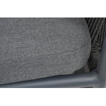  "Романо" стул плетеный из роупа, каркас алюминий темно-серый (RAL7024) муар, роуп темно-серый круглый, ткань темно-серая 027, фото 6 