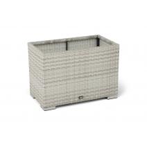  "Лунго" кашпо для цветов большое плетеное из искусственного ротанга, цвет бежевый, фото 3 