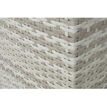  "Лунго" кашпо для цветов большое плетеное из искусственного ротанга, цвет бежевый, фото 4 