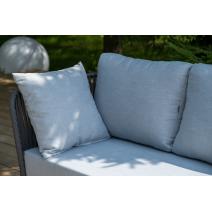  "Багамы" лаунж-зона 5-местная плетеная из роупа (веревки), каркас алюминиевый темно-серый, роуп серый, фото 12 