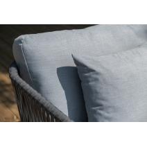  "Багамы" лаунж-зона 5-местная плетеная из роупа (веревки), каркас алюминиевый темно-серый, роуп серый, фото 17 