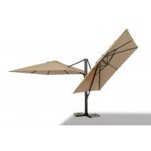  "Фабриано" зонт двухкупольный 3x3м на алюминиевой опоре, тент темно-серый, фото 2 