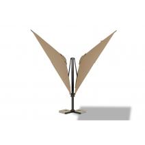  "Фабриано" зонт двухкупольный 3x3м на алюминиевой опоре, тент темно-серый, фото 3 