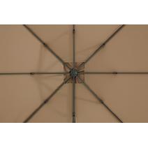  "Фабриано" зонт двухкупольный 3x3м на алюминиевой опоре, тент темно-серый, фото 4 