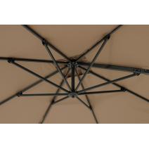 "Фабриано" зонт двухкупольный 3x3м на алюминиевой опоре, тент темно-серый, фото 5 