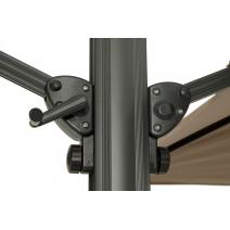  "Фабриано" зонт двухкупольный 3x3м на алюминиевой опоре, тент темно-серый, фото 7 