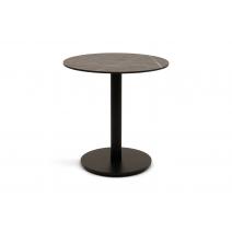  "Каффе" стол из HPL круглый Ø70см, цвет "серый мрамор", подстолье стальное, фото 1 