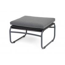  "Ането" пуф плетеный из роупа, каркас алюминий темно-серый (RAL7024) муар, роуп темно-серый круглый, фото 1 