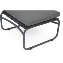  "Ането" пуф плетеный из роупа, каркас алюминий темно-серый (RAL7024) муар, роуп темно-серый круглый, фото 4 