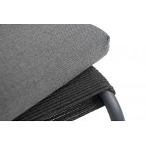  "Ането" пуф плетеный из роупа, каркас алюминий темно-серый (RAL7024) муар, роуп темно-серый круглый, фото 5 