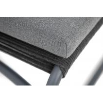  "Ането" пуф плетеный из роупа, каркас алюминий темно-серый (RAL7024) муар, роуп темно-серый круглый, фото 6 