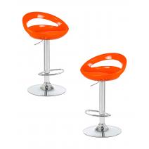  Набор 2 шт Стул барный DOBRIN DISCO, оранжевый, фото 1 