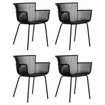  Набор 4 шт Стул обеденный DOBRIN ROSS, черный (B-03) без подушки, фото 1 