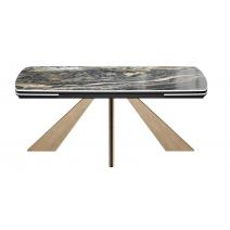  Стол DikLine DKP180 Керамика Amadeus/подстолье черное/опоры дуб галифакс (2 уп.), фото 4 