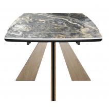  Стол DikLine DKP180 Керамика Amadeus/подстолье черное/опоры дуб галифакс (2 уп.), фото 3 