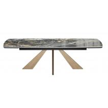  Стол DikLine DKP180 Керамика Amadeus/подстолье черное/опоры дуб галифакс (2 уп.), фото 5 