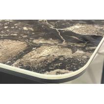  Стол DikLine DKP180 Керамика Amadeus/подстолье черное/опоры дуб галифакс (2 уп.), фото 6 