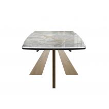  Стол DikLine DKP180 Керамика Titanium Silver River Polished/подстолье черное/опоры галифакс (2 уп.), фото 5 